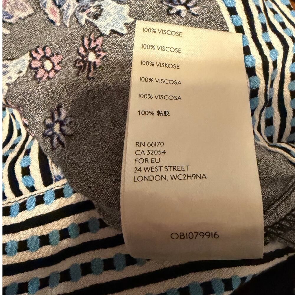 Free People Boho Floral Mixed Print Crop Top Blouse Size M - Picture 9 of 9